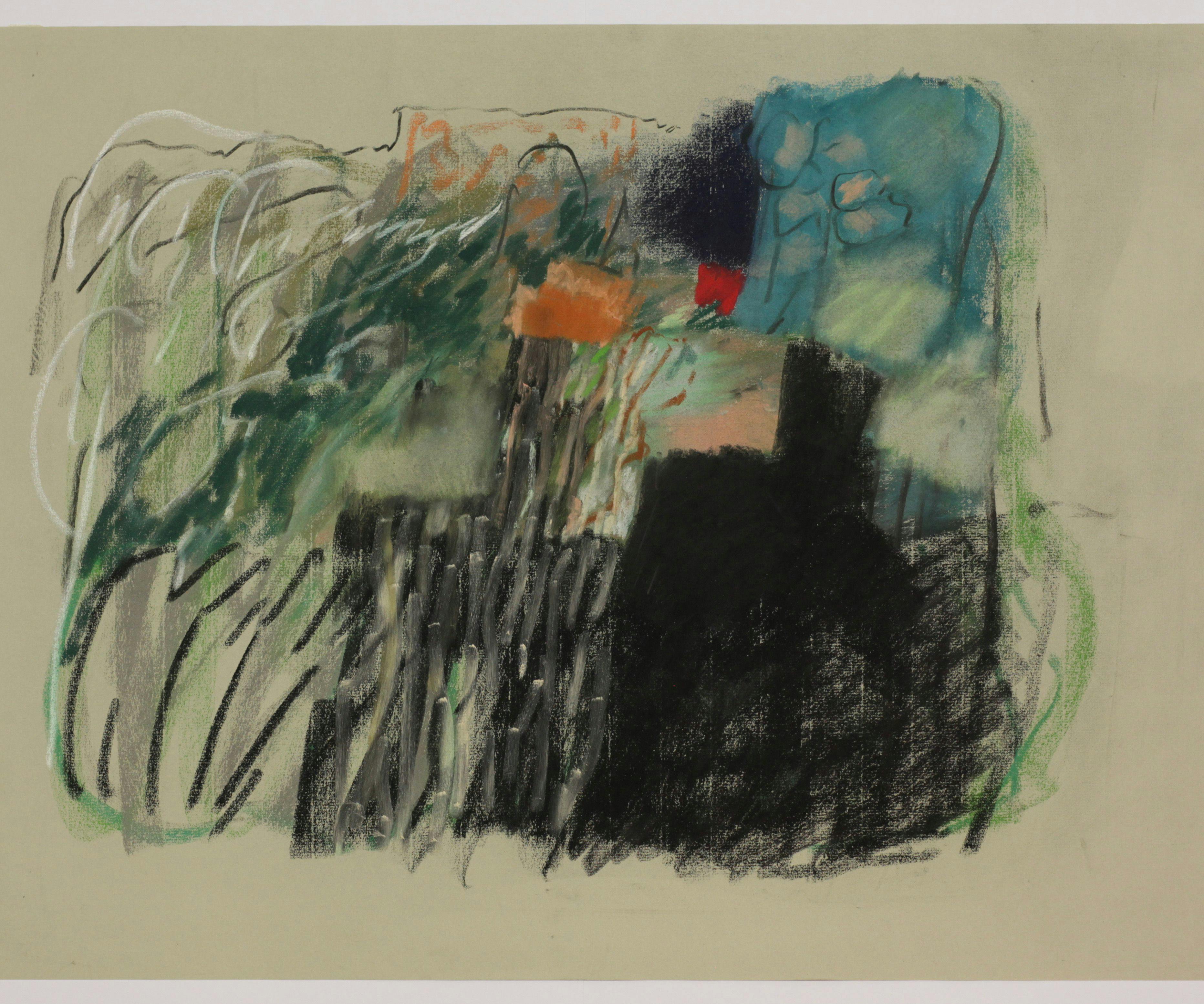 Verksfoto: Aase Gulbrandsen, 'Grini' (1972), pastell på papir, papir, 50 x 65 cm