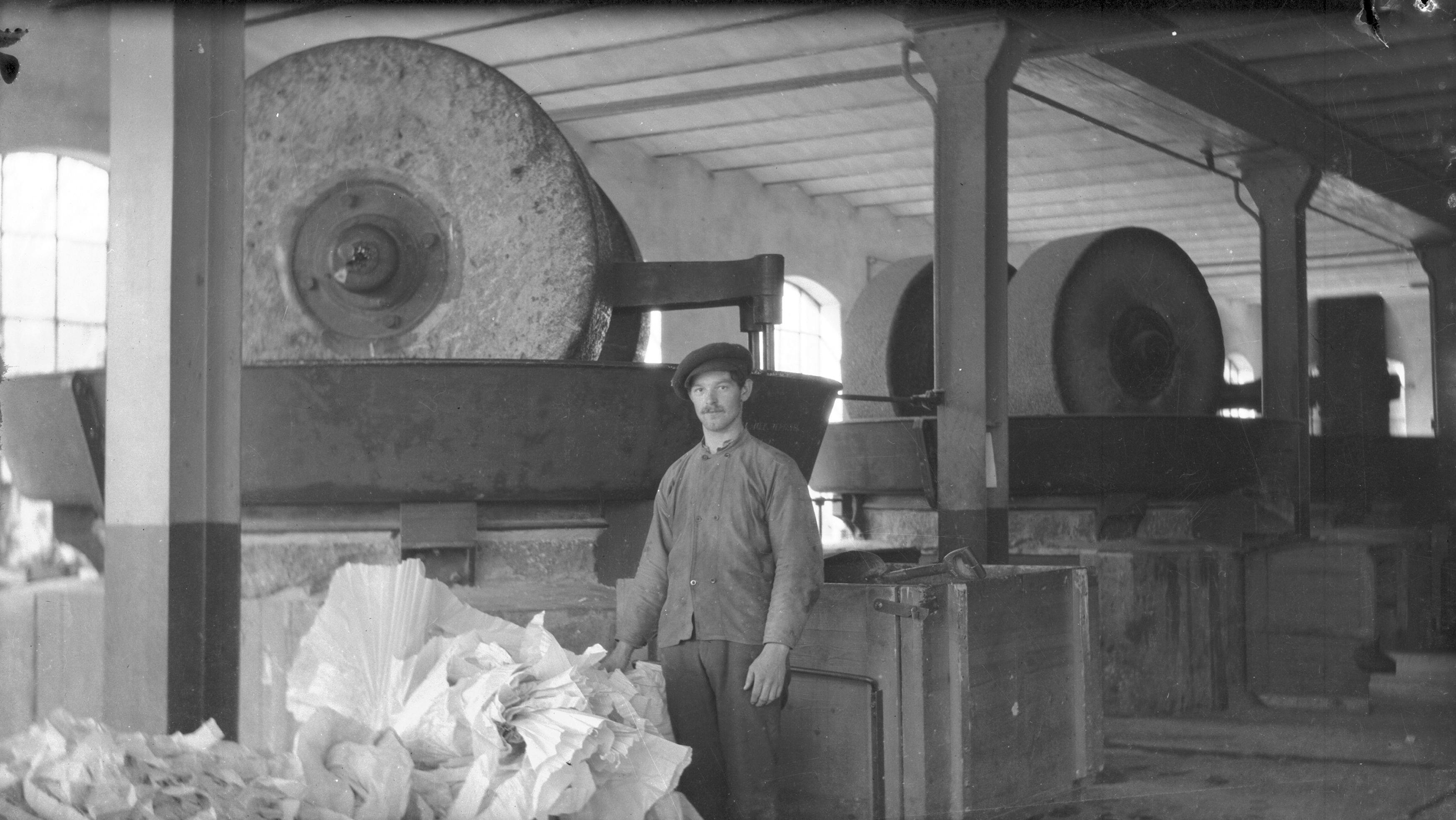 Historisk foto fra Vestfos Cellulosefabrik
