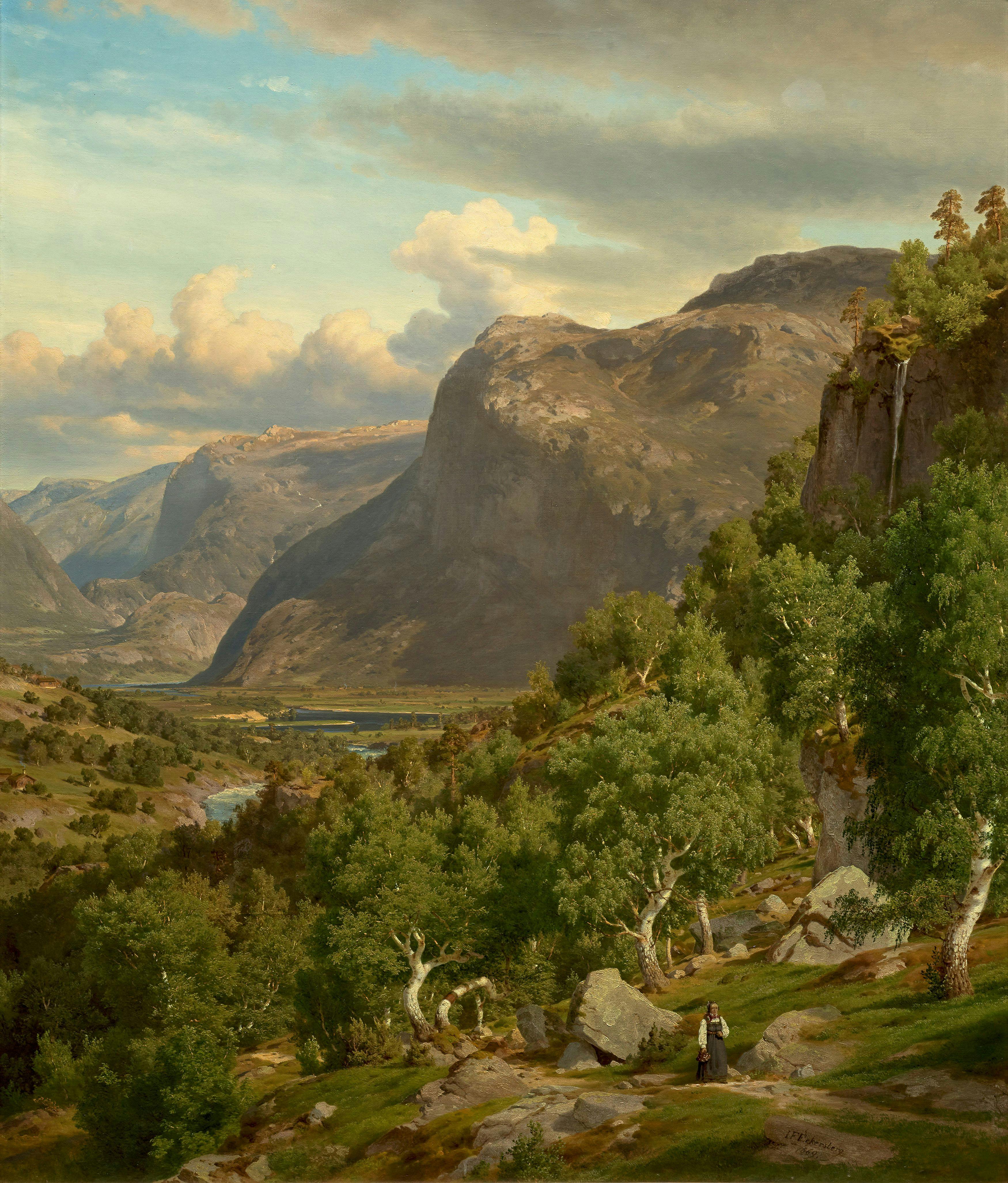 Johan Fredrik Eckersberg, «Fra Nes i Hallingdal», 1869